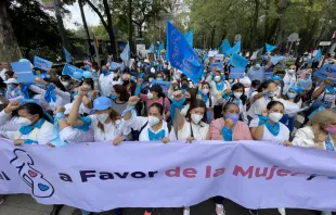 The March for Women and for Life in Mexico City, Oct. 3, 2021. David Ramos/CNA