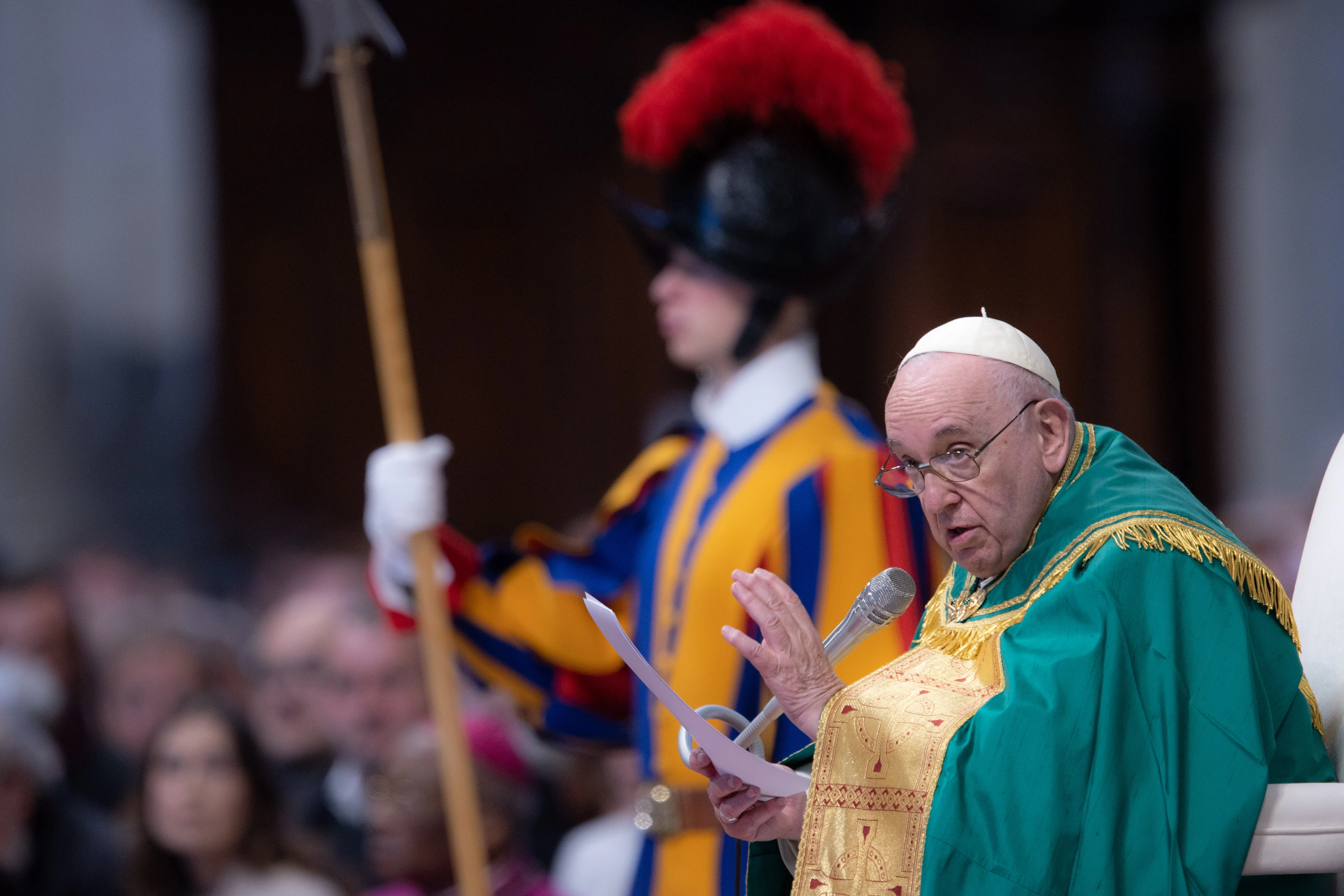 Pope Francis celebrates Mass in St. Peter's Basilica for the World Day of the Poor Nov. 13, 2022.?w=200&h=150