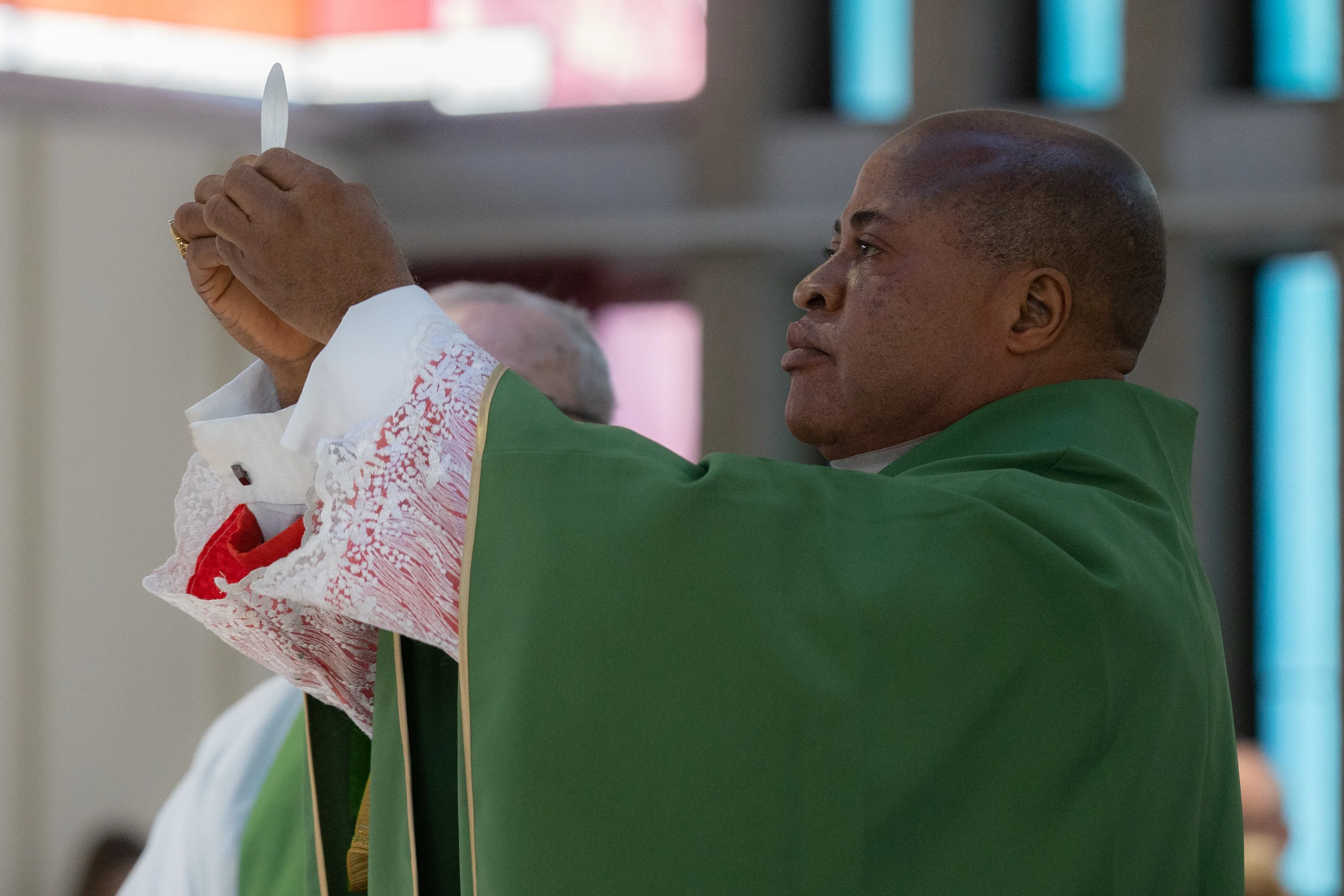 Cardinal Peter Ebere Okpaleke offers Mass in Rome at his titular church, the Holy Martyrs of Uganda Catholic Parish, on Feb. 5, 2023.?w=200&h=150