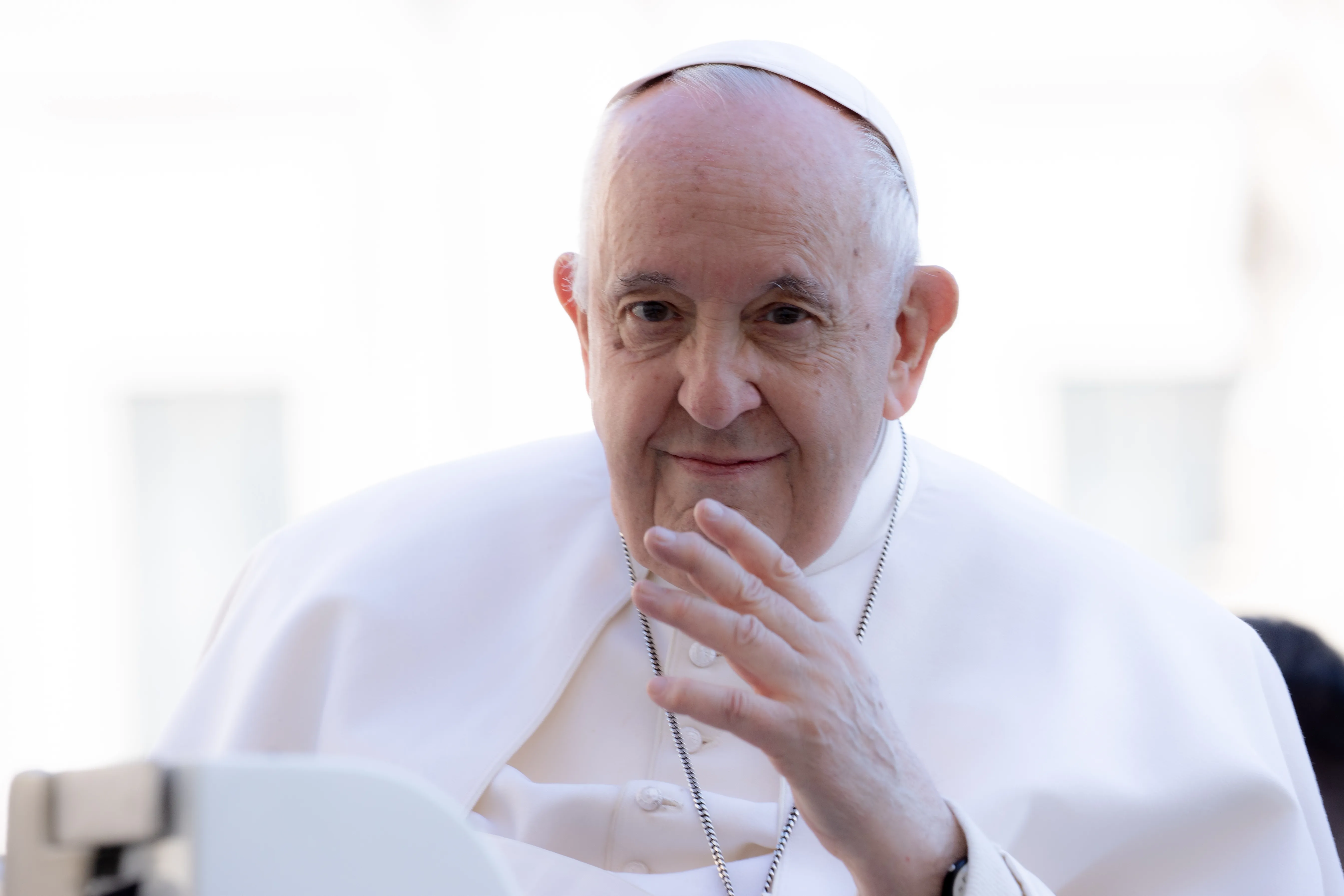 Pope Francis at his Wednesday general audience on April 12, 2023.?w=200&h=150