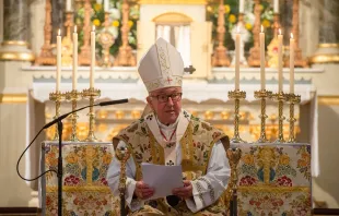 Cardinal Vincent Nichols celebrates a Pontifical Votive Mass of the Blessed Sacrament at Corpus Christi Church, Maiden Lane, London, Sept. 11, 2021. Mazur/cbcew.org.uk.