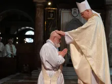 The ordination of Jonathan Goodall (former Anglican Bishop) to the Catholic priesthood in Westminster Cathedral, London, March 12, 2022.
