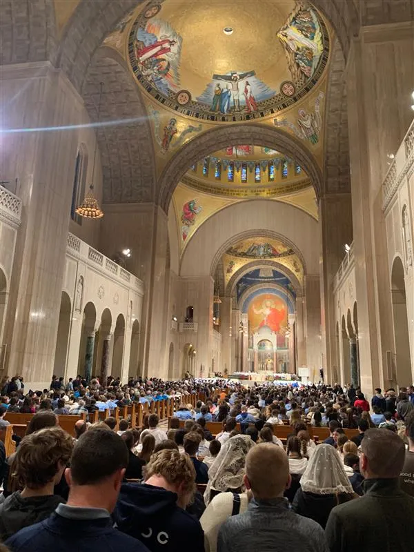 Bishop Michael Burbidge of Arlington, Virginia, celebrated the first post-Roe Vigil Mass for Life at the Basilica of the National Shrine of the Immaculate Conception in Washington, D.C., Jan. 19, 2023, ahead of the March for Life on Jan. 20, 2023. Lauretta Brown/CNA