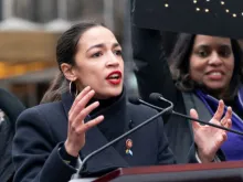 Rep. Alexandra Ocasio-Cortez (D-N.Y.), one of the signers of the "Statement of Principles" of Catholic House Democrats