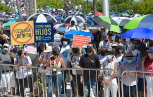 A march in San Juan to counter the imposition of a “gender perspective curriculum” in Puerto Rican schools held Aug. 14, 2021. Credit: Buenas Noticias/Rafy Colón. 