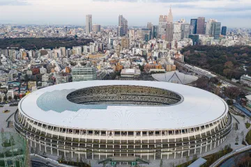 Japan National Stadium in Tokyo, the main stadium of the 2020 Summer Olympics