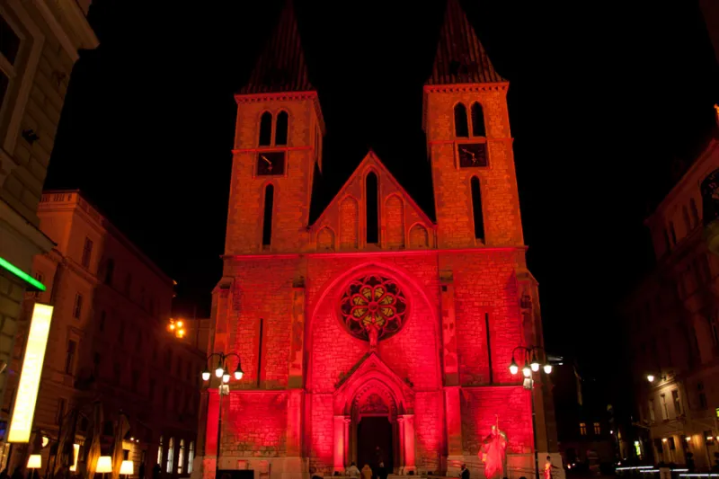 From Syria to Slovakia, buildings are lit up in support of persecuted Christians
