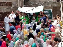 Just four days after a mob of Islamist extremists burned down a Christian community in the Pakistani city of Jaranwala, more than 700 Catholics gathered to celebrate Mass outside the decimated St. Paul Catholic Church on Aug. 20, 2023.