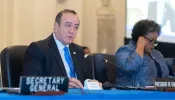 President of Guatemala, Alejandro Giammattei, in protocolary session of the Permanent Council of the OAS.