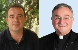 Enrique de Amo (left) and the Bishop of Almería, Antonio Gómez Cantero Credit: Discover Foundation and Spanish Episcopal Conference