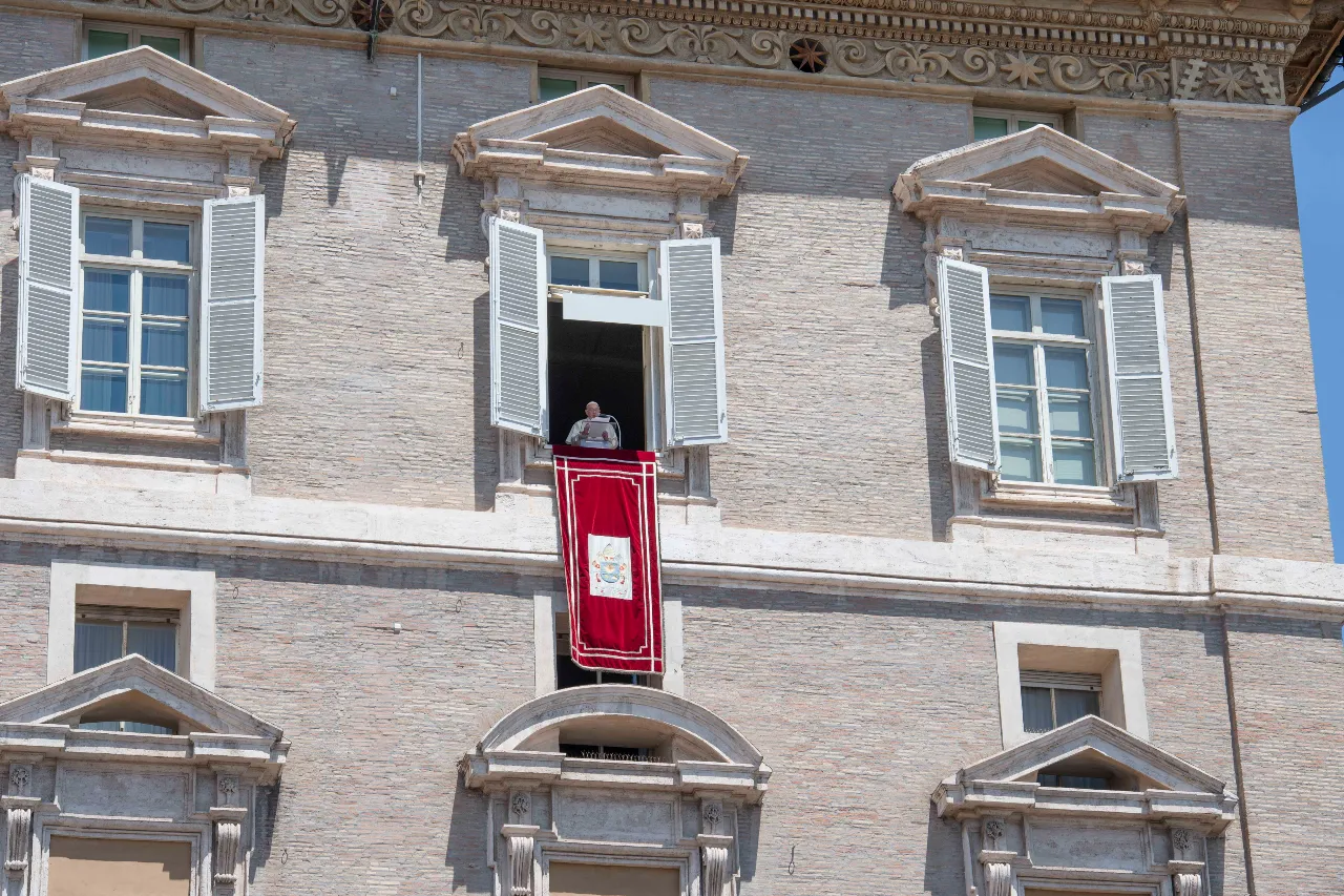 Pope Francis gives his Sunday Angelus address on June 25, 2023. Vatican Media
