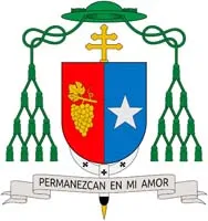 The coat of arms of Cardinal Luis Rueda Aparicio. Credit: Creative Commons, CC BY-SA 2.5