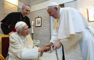 Pope Francis visits Benedict XVI on Aug. 27th, 2022 Vatican Media