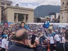 A February 2022 pro-life march in Bogota.