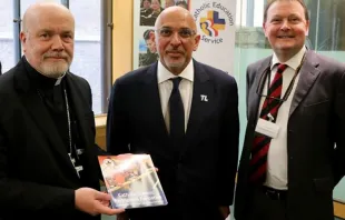 Bishop Marcus Stock, Nadhim Zahawi, and Paul Barber at CES event, Feb. 23, 2022. CBCEW