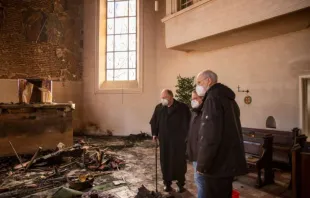 Auxiliary Bishop Ansgar Puff in the devastated Kreuzerhöhungskirche in Wissen, Germany, Feb. 15, 2023. Credit: Archdiocese of Cologne 