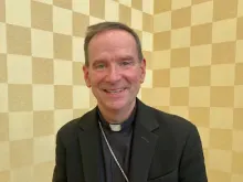 Bishop Michael Burbidge of Arlington, Virginia, at the United States Conference of Catholic Bishops’ fall plenary assembly in Baltimore, Nov. 16, 2022.