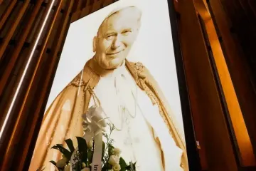 Image of St. John Paul II in his chapel in the Cathedral of Madrid