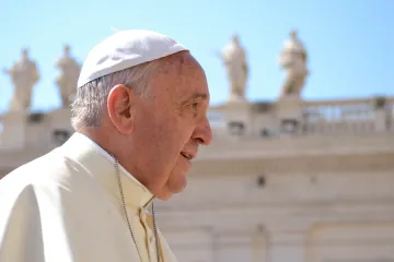 Pope Francis greets pilgrims in St. Peter’s Square on June 4, 2014