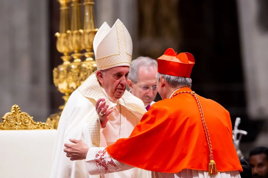 Cardinal Matteo Zuppi receives the red hat on Oct. 5, 2019. Daniel Ibanez/CNA.