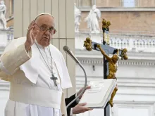 Pope Francis at his general audience in St. Peter's Square on Sept. 20, 2023.
