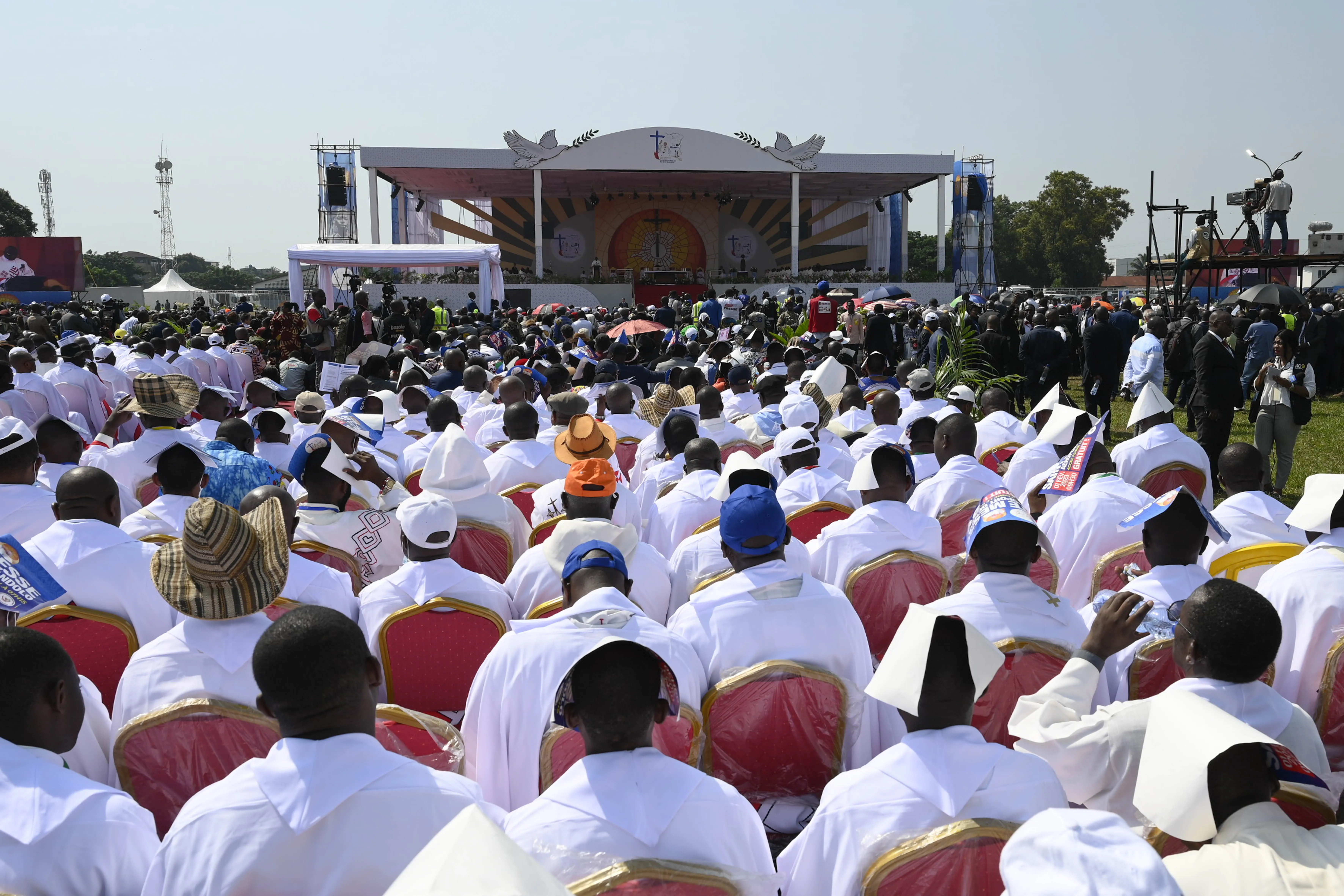 Pope Francis celebrated Mass with around 1 million people on February 1, 2023 in Kinshasa, Democratic Republic of the Congo.  Vatican Media