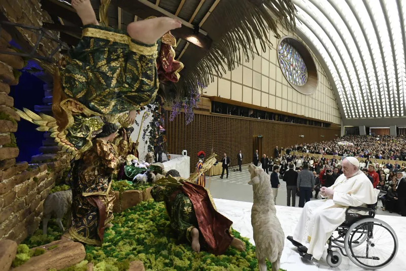 Pope Francis: The manger ‘is the throne of our King’