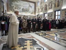 Pope Francis meets with the Centesimus Annus Pro Pontifice Foundation at the Vatican on Oct. 23, 2021.