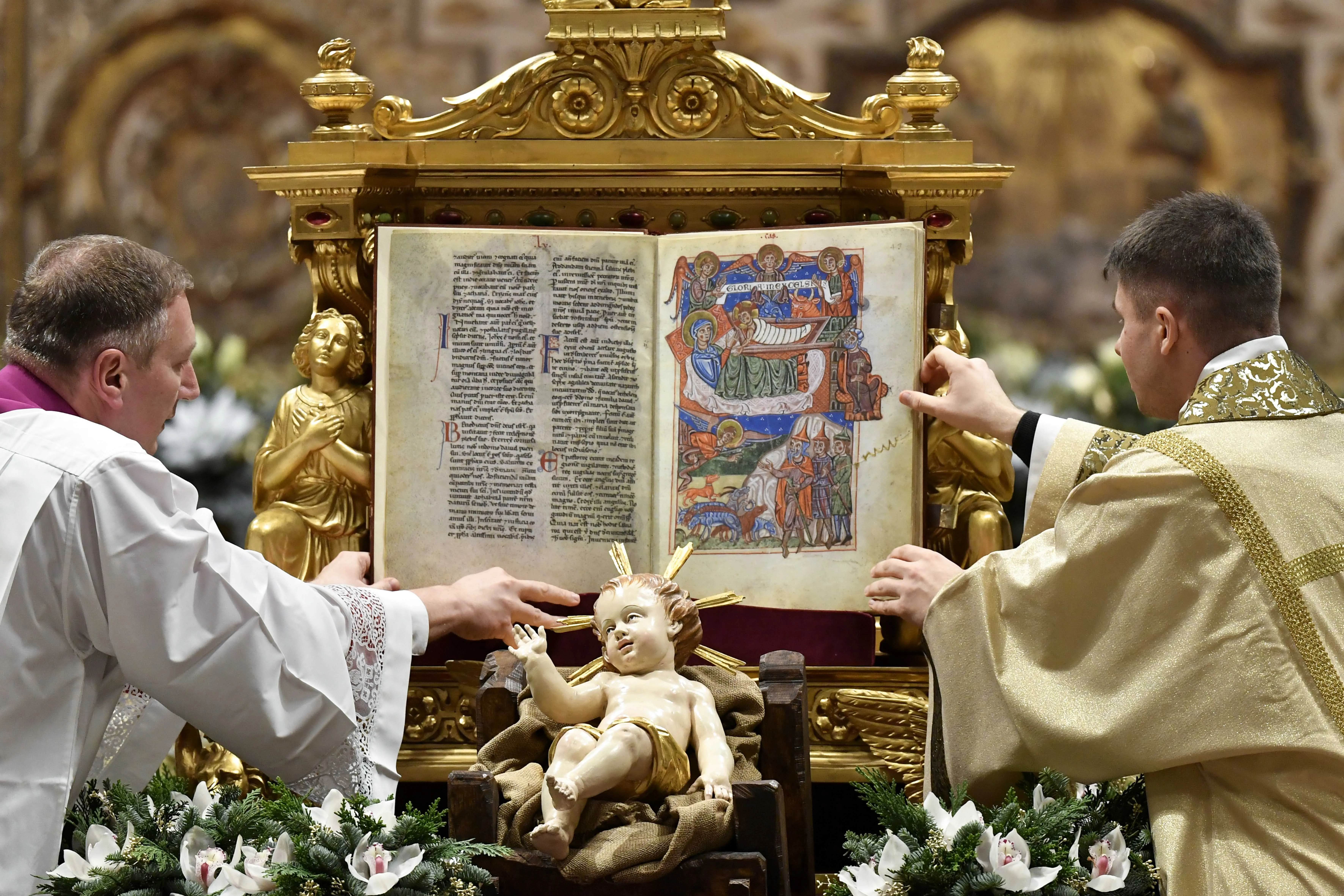 Christmas Mass in St. Peter's Basilica on the night of Dec. 24, 2023. Vatican Media