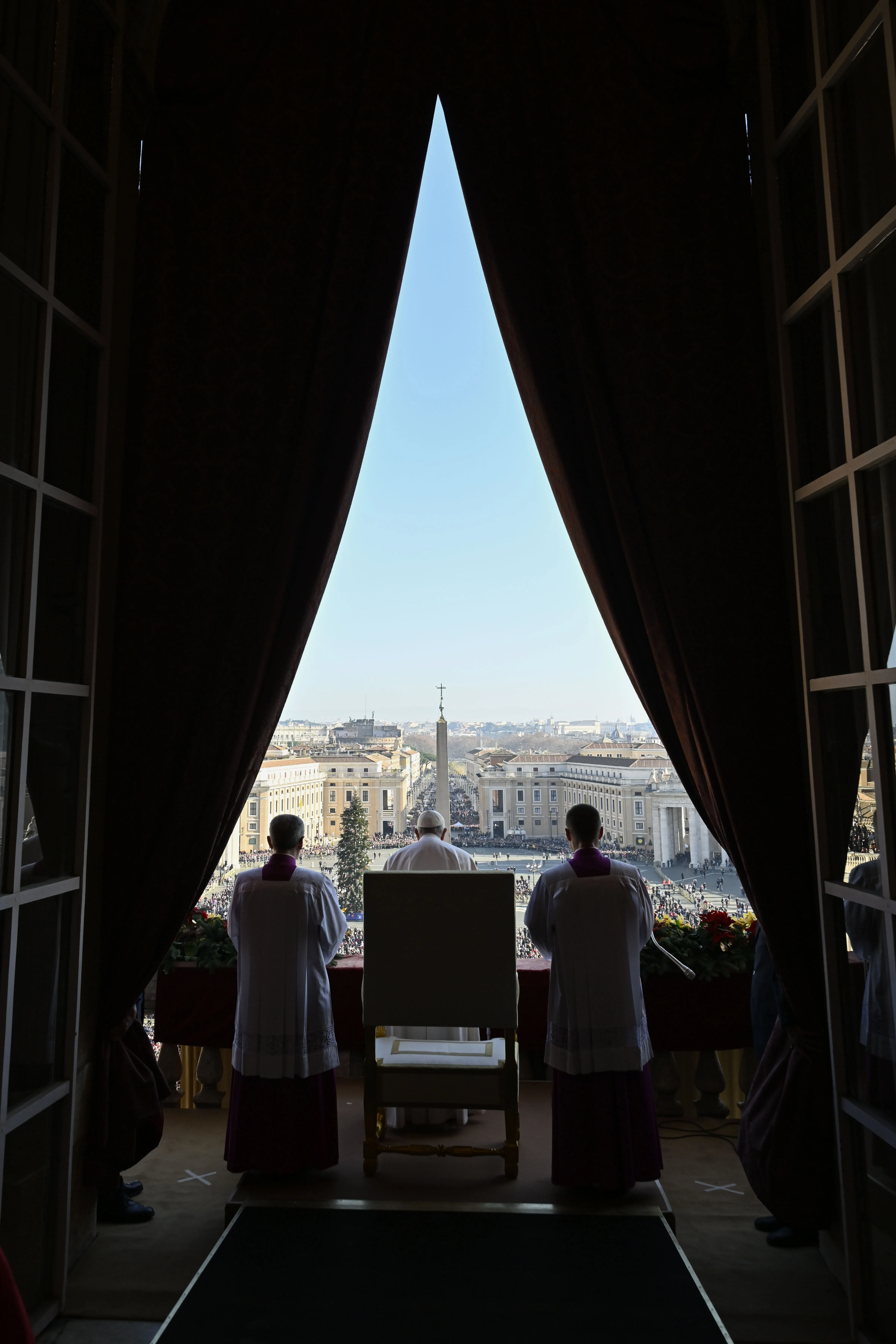 Pope Francis delivers his Christmas "Urbi et Orbi" address on Dec. 25, 2022. Vatican Media