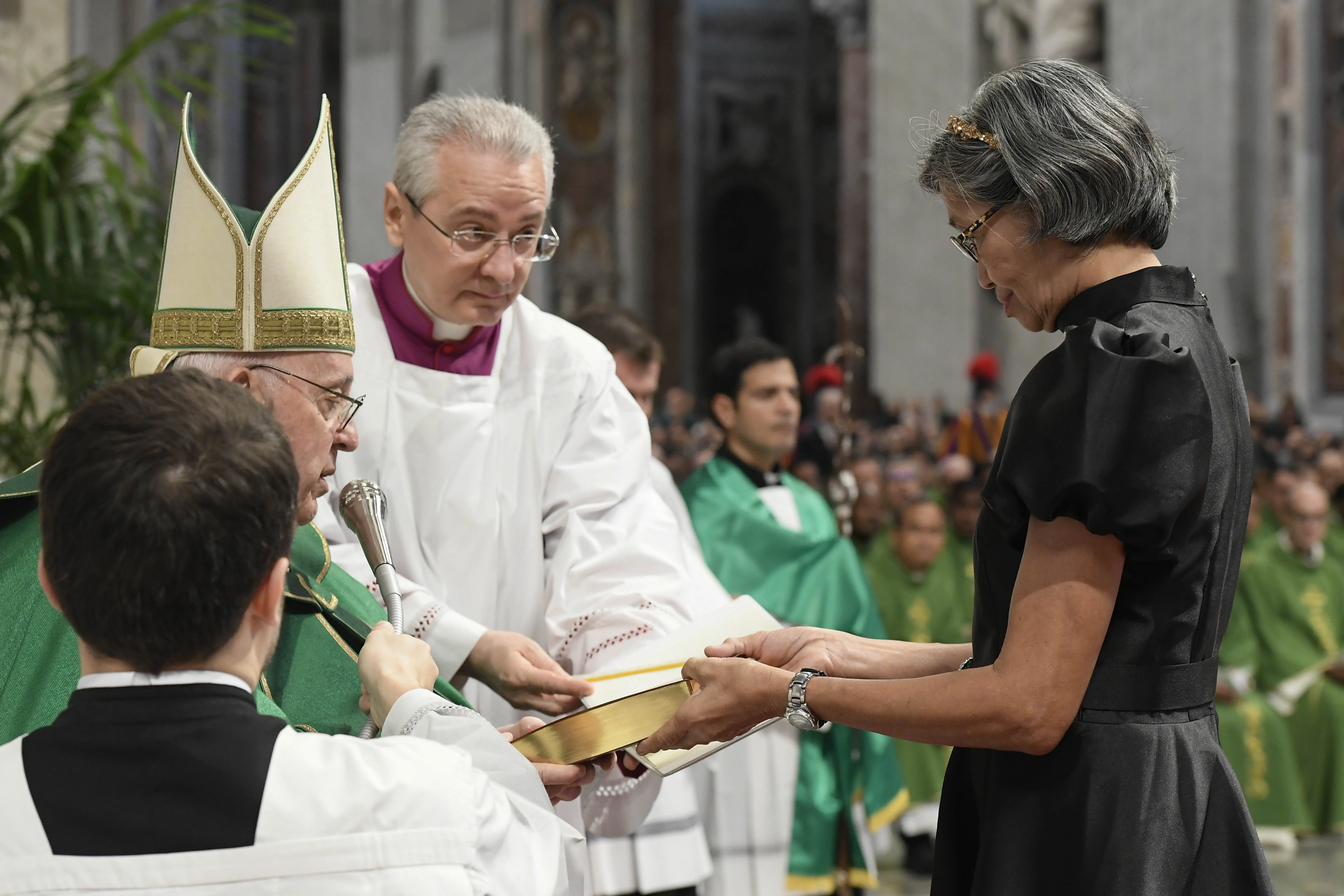 Pope Francis formally confers the ministry of lector upon a woman on Jan. 22, 2023. Vatican Media