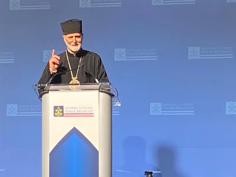 Ukrainian Greek Catholic Archbishop Borys Gudziak addresses the National Catholic Prayer Breakfast in Washington, D.C., on March 14, 2023.?w=200&h=150