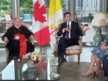 Canadian Prime Minister Justin Trudeau and other government officials held bilateral meetings with Pope Francis and Cardinal Pietro Parolin on July 27, 2022, during the pope's trip to that country.