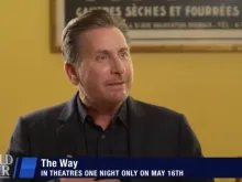 Actor, director, screenwriter, and producer Emilio Estevez talks with Raymond Arroyo in a May 11, 2023, interview on “The World Over with Raymond Arroyo.”