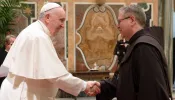 Pope Francis met a delegation affiliated with the Franciscan Custody of the Holy Land on Jan. 17, 2022.