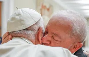 Pope Francis embraces Brazil’s President Luiz Inácio Lula da Silva at the Vatican on June 21, 2023. Credit: Ricardo Stuckert/Office of the President of Brazil