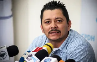 Nicaraguan opposition peasant leader Medardo Mairena speaks during a press conference at the Permanent Commission of Human Rights (CPDH) in Managua on Aug. 14, 2019. Credit: INTI OCON/AFP via Getty Images