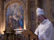 Cardinal Gianfranco Ghirlanda, SJ, takes possession of his titular church in Rome, the Church of the Gesù, on Dec. 8, 2022.