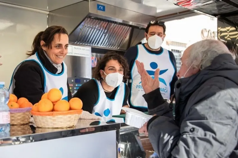 Food truck for the homeless arrives at the Vatican