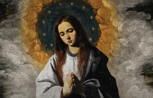 A detail from Francisco de Zurbarán’s painting “The Immaculate Conception” (1628–1630) Benedictine College YouTube channel
