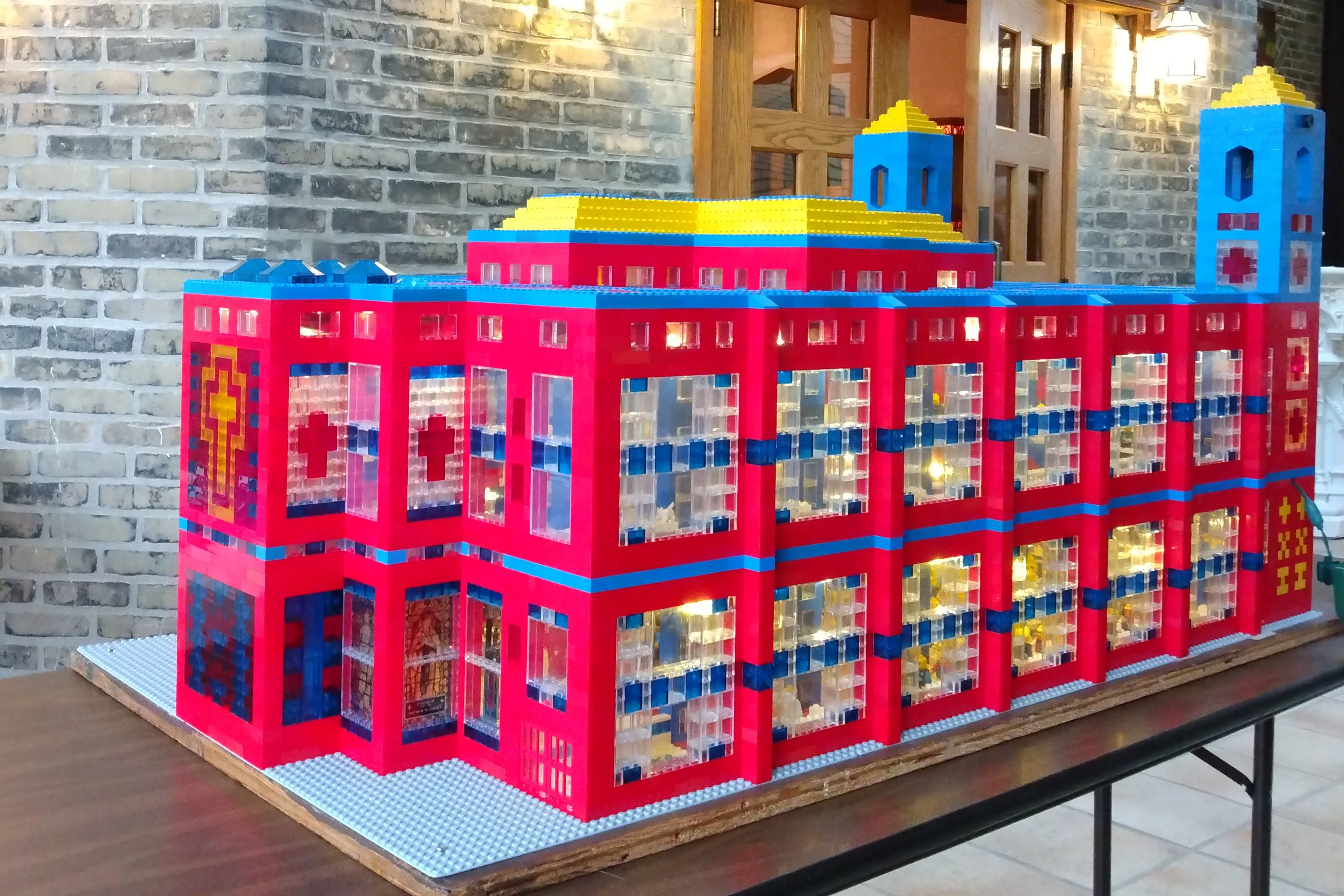 John Kraemer's latest Lego church. John Kraemer