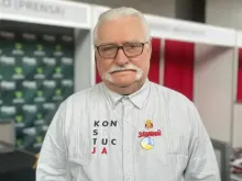 Lech Walesa on Nov. 19, 2022, at the Conservative Action Political Conference (CPAC) in Mexico.