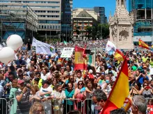More than 100,000 people attended a march for life in Madrid, Spain, on June 26, 2022.