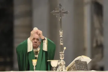 Pope Francis offers Mass for the fifth World Day of the Poor on Nov. 14, 2021.
