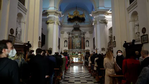 A Mass said at the Basilica of St. Valentine in Terni. Patrick Leonard/CNA
