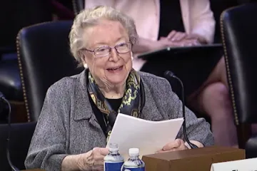 Eleanor McCullen testifies during the confirmation hearings for Supreme Court nominee Ketanji Brown Jackson, March 24, 2022.