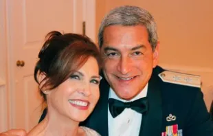 Nancy and Kelly McKeague of Alexandria, Va., say their Catholic faith provided an "anchor" to their marriage during Kelly's service in the U.S. Air Force. Courtesy of Nancy and Kelly McKeague