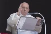 Pope Francis delivers his Regina Caeli address on May 21, 2023.