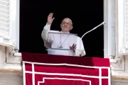 Pope Francis delivers his Angelus address on June 26, 2022.