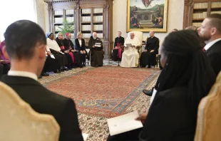 Pope Francis meets with the Pontifical Commission for the Protection of Minors in an audience May 5, 2023. Credit: Vatican Media
